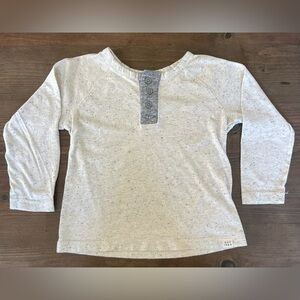 Gap Boys Light Gray Heatherwd Henley Size 3